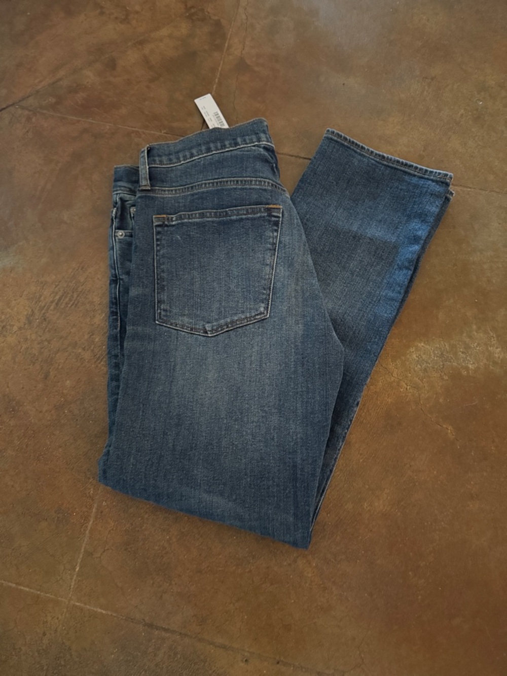 J. Crew Men's Medium Dark Blue Straight-Leg Jeans